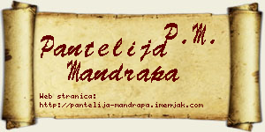 Pantelija Mandrapa vizit kartica
